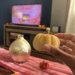 girly fall decor: pink, pumpkins and shopping my own stash